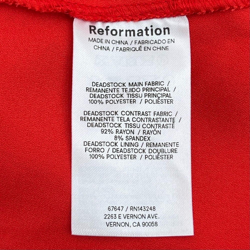 Reformation Nuria Red Drop Waist Retro Tulle Formal Midi Skirt Size Medium - Picture 11 of 12